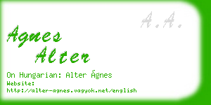 agnes alter business card