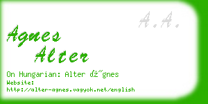 agnes alter business card